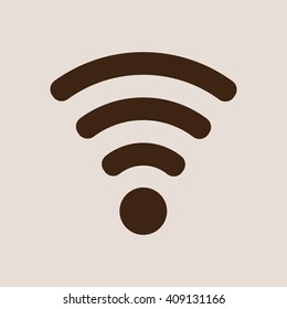 Wi-Fi  icon, vector illustration. Flat design style