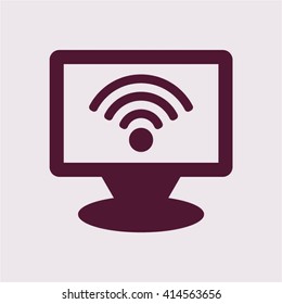 Wi-Fi.  Icon, vector illustration..  Flat design style