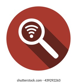 Wi-Fi  icon, vector illustration. Flat design style