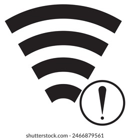  WIFI-Symbol. WIFI-Vektorillustration für die Internet-Hotspot-Zugriffstaste. WIFI-Symbol in Schwarz. Vektorillustration.