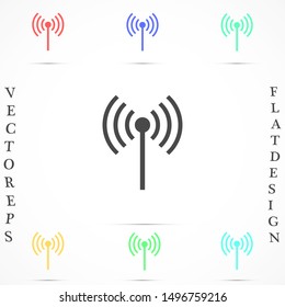  Wifi icon vector illustration. Isolated wifi hotspot symbol. Internet signal graphic design. 