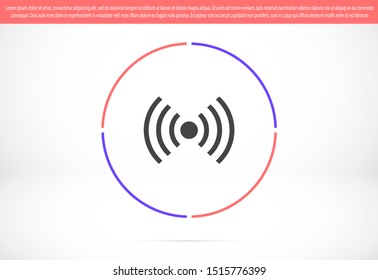  Wifi icon vector illustration. Isolated wifi hotspot symbol. Internet signal graphic design. Wifi icon vector Wireless connection concept pictogram.  Wifi icon vector network line symbol