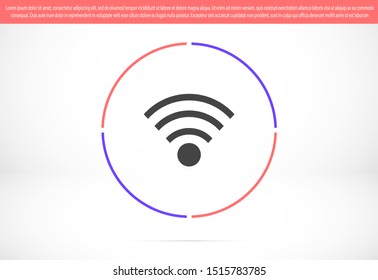  Wifi icon vector illustration. Isolated wifi hotspot symbol. Internet signal graphic design. Wifi icon vector Wireless connection concept pictogram.  Wifi icon vector network line symbol