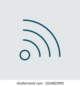 Wi-Fi icon vector illustration. Linear symbol with thin outline. The thickness is edited. Minimalist style.