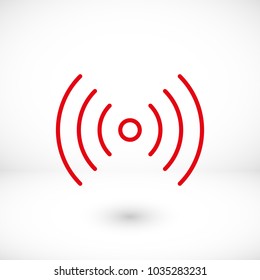 Wi-Fi icon vector illustration. Linear symbol with thin outline. The thickness is edited. Minimalist style.