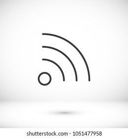 Wi-Fi icon vector illustration. Linear symbol with thin outline. The thickness is edited. Minimalist style.