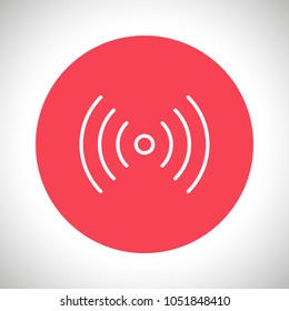 Wi-Fi icon vector illustration. Linear symbol with thin outline. The thickness is edited. Minimalist style.