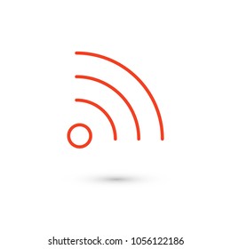 Wi-Fi icon vector illustration. Linear symbol with thin outline. The thickness is edited. Minimalist style.