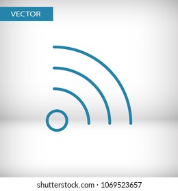 Wi-Fi icon vector illustration. Linear symbol with thin outline. The thickness is edited. Minimalist style.