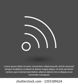 Wi-Fi icon vector illustration. Linear symbol with thin outline. The thickness is edited. Minimalist style.