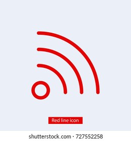 Wi-Fi icon vector illustration. Linear symbol with thin outline. The thickness is edited. Minimalist style.