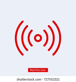 Wi-Fi icon vector illustration. Linear symbol with thin outline. The thickness is edited. Minimalist style.