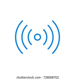 Wi-Fi icon vector illustration. Linear symbol with thin outline. The thickness is edited. Minimalist style.