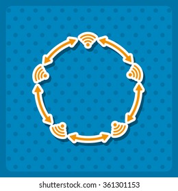 WIFI icon, vector illustration. Modern design. Flat design style