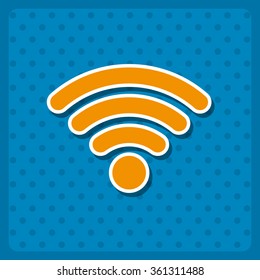 WIFI  icon, vector illustration. Modern design. Flat design style