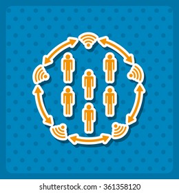 WIFI  icon, vector illustration. Modern design. Flat design style