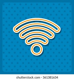 WIFI  icon, vector illustration. Modern design. Flat design style