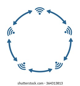 WIFI icon, vector illustration. Modern design. Flat design style