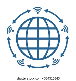 WIFI icon, vector illustration. Modern design. Flat design style