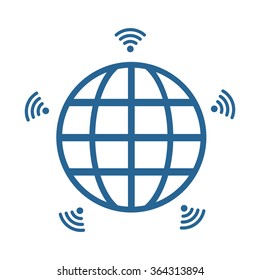 WIFI icon, vector illustration. Modern design. Flat design style