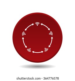 WIFI icon, vector illustration. Modern design. Flat design style