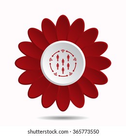 WIFI  icon, vector illustration. Modern design. Flat design style, flower icon