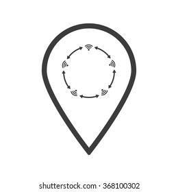 WIFI icon, vector illustration. Modern design. Flat design style