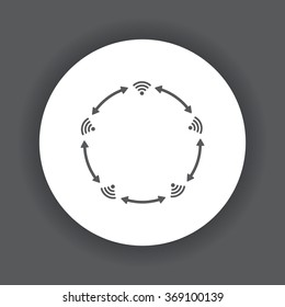 WIFI icon, vector illustration. Modern design. Flat design style