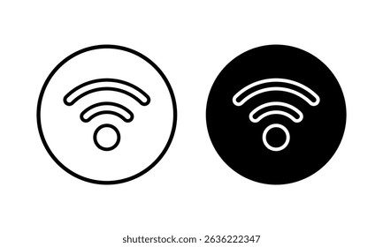 Ícone wifi ilustração vetorial. sinal sinal e símbolo. Ícone sem fio