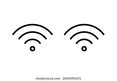 Ícone wifi ilustração vetorial. sinal sinal e símbolo. Ícone sem fio