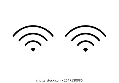 Ícone wifi ilustração vetorial. sinal sinal e símbolo. Ícone sem fio