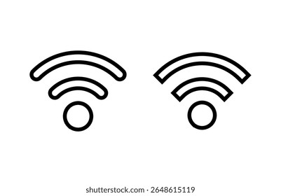 Ícone wifi ilustração vetorial. sinal sinal e símbolo. Ícone sem fio