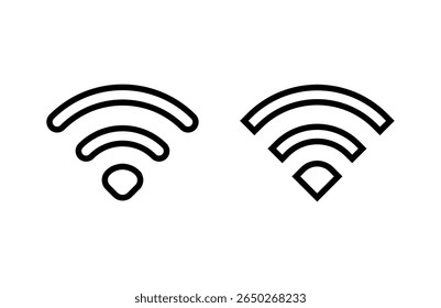 Ícone wifi ilustração vetorial. sinal sinal e símbolo. Ícone sem fio