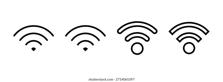Ícone wifi ilustração vetorial. sinal sinal e símbolo. Ícone sem fio