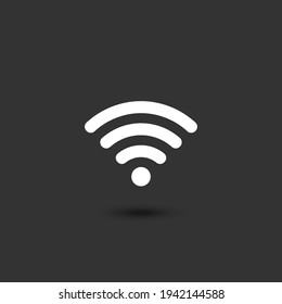 Wifi icon vector illustrator. 1280x1280 pixels with status connection symbol. Outline signal technology on grey background.