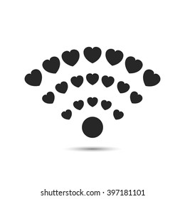 Wifi icon. Vector wi-fi isolated. 