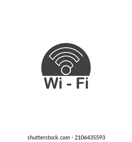 Wi-fi icon vector isolated illustration logo design.