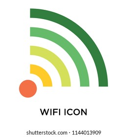 Wifi icon vector isolated on white background for your web and mobile app design, Wifi logo concept