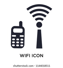 Wifi icon vector isolated on white background for your web and mobile app design, Wifi logo concept