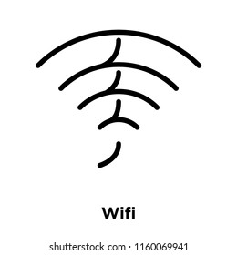 Wifi icon vector isolated on white background, Wifi transparent sign , line and outline elements in linear style