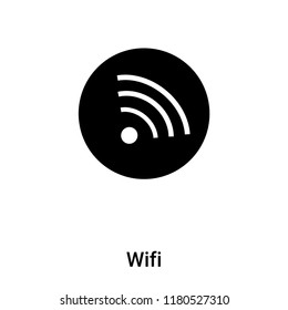 Wifi icon vector isolated on white background, logo concept of Wifi sign on transparent background, filled black symbol