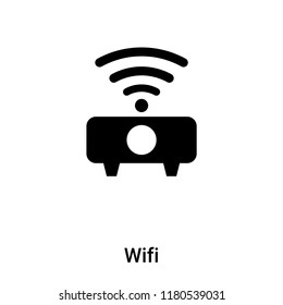 Wifi icon vector isolated on white background, logo concept of Wifi sign on transparent background, filled black symbol