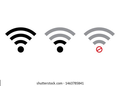 WiFi icon vector isolated on white background
