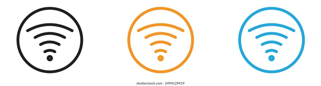 WiFi-Symbol Vektorgrafik Logo Set Kollektion für Web App UI