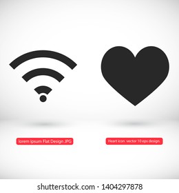 Wifi  icon vector. lorem ipsum Flat Design JPG