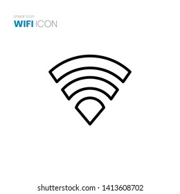 Wifi icon vector on white background