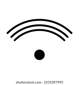 Vector del icono del wifi en el fondo blanco