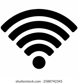 Wi-Fi icon vector on white background.