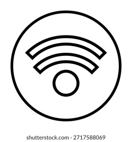 Icono de Wifi en Vector sobre fondo blanco