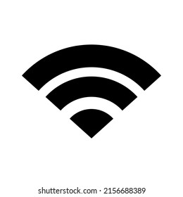 WIFI Icon vector. Perfect Black pictogram illustration on white background. Simple flat symbol
